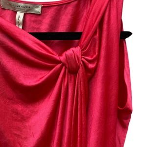 BCBG pink magenta silk satin DRAPE DRESS SMALL